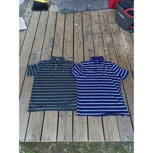 Polo Ralph Lauren Performance Polo Size Medium Lot Of 2 Blue/ Green Golf